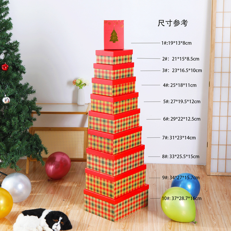 ギフトボックス、クリスマス装飾ウィンドウ、ホテルショッピングモール、お祝いシーンの装飾用品、多層クリエイティブギフトボックス|undefined