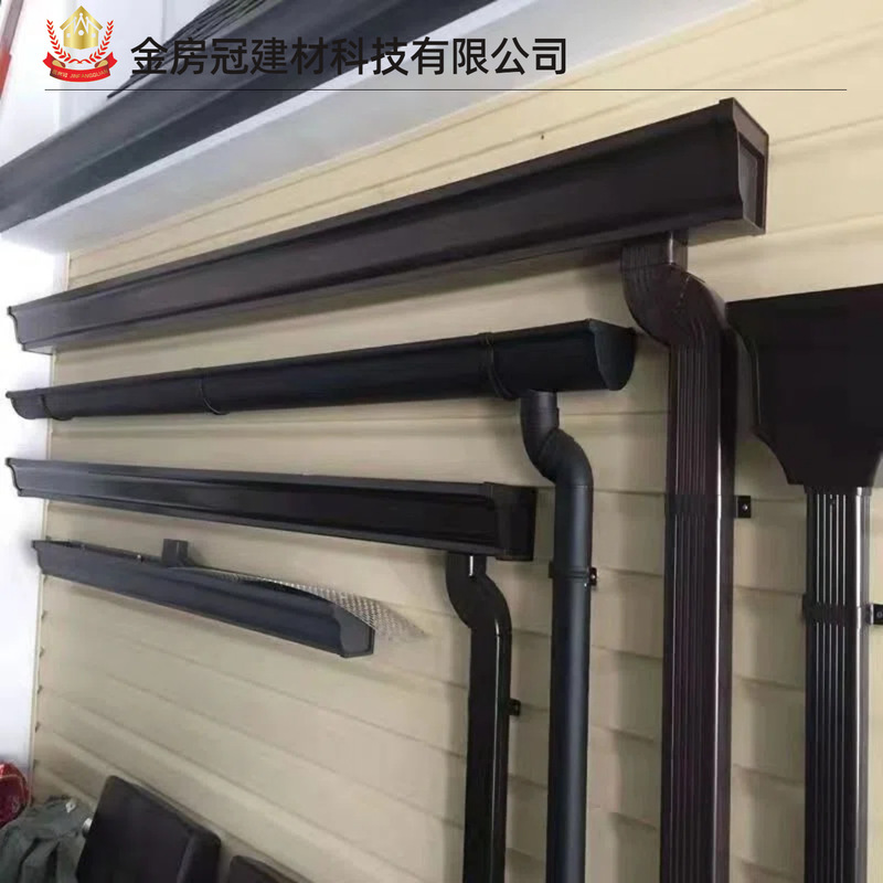 Villa Pvc Downspout Gutter Rainwater Pipe Square Pipe Round Pipe Drain Pipe Outdoor Eaves Drainage System Rainwater Pipe