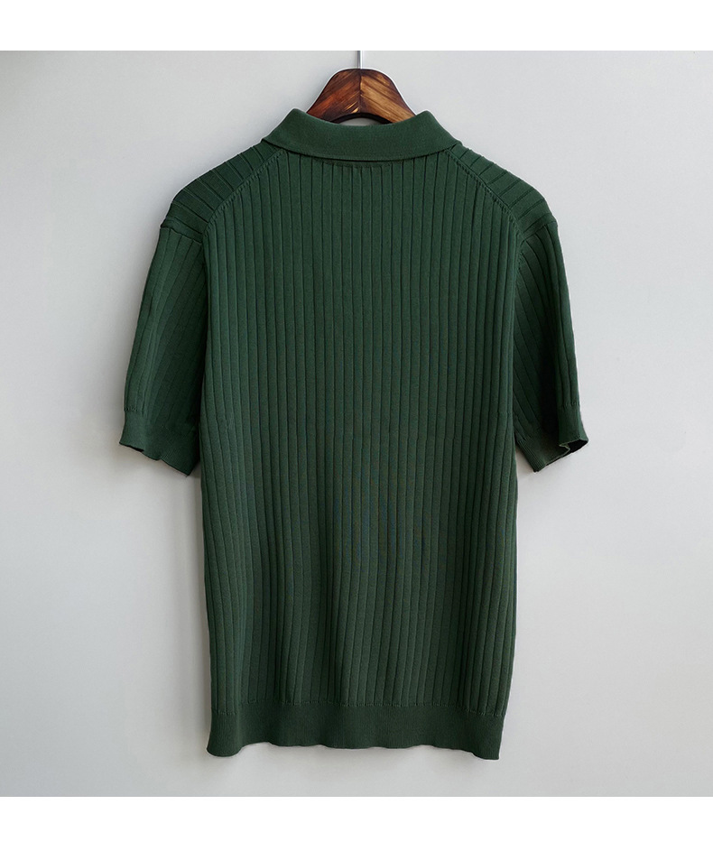 Polo slim fit da uomo – t-shirt in maglia estiva stile coreano_voghion.com