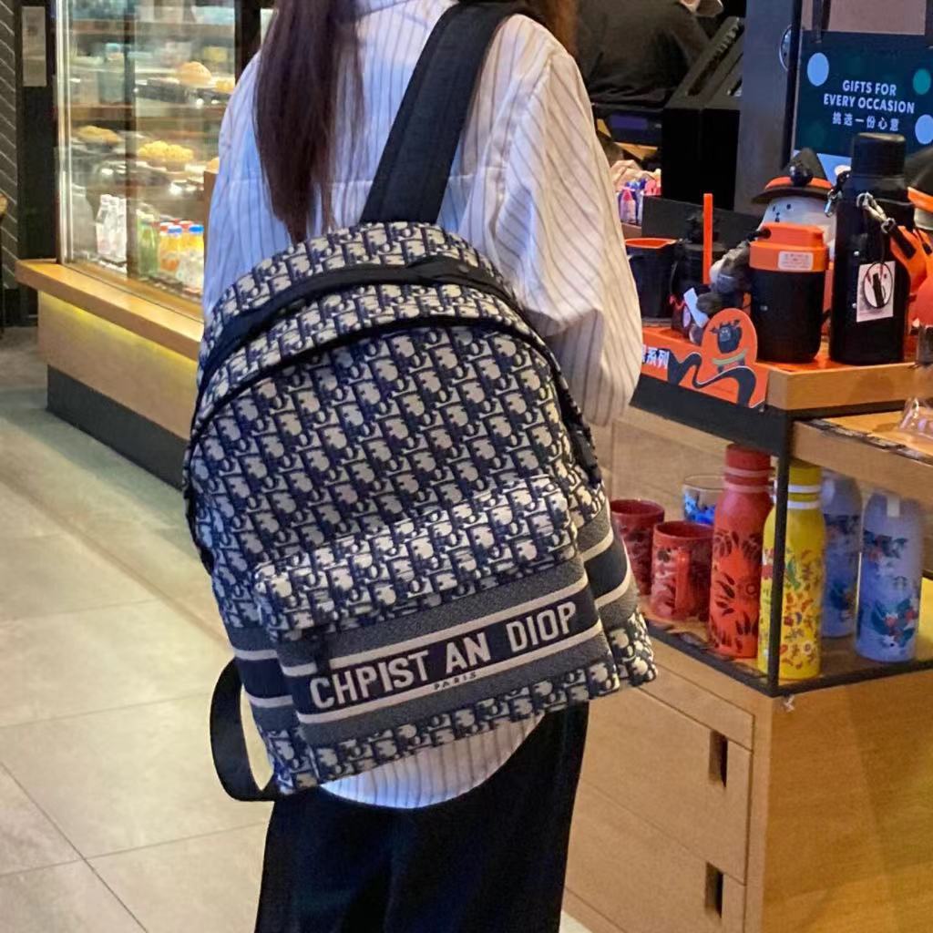 Nueva mochila para hombres y mujeres, bolsa de viaje jacquard de lona, mochila escolar para estudiantes de gran capacidad, mochila, bolso bordado de moda