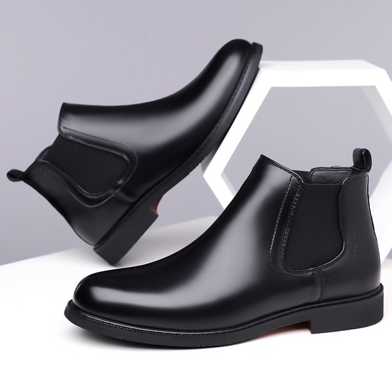 Extra große Größe 48, Herbst/Winter, neue britische Herren-Stiefel im Retro-Stil, glänzend, modisch, zum Hineinschlüpfen._voghion.com