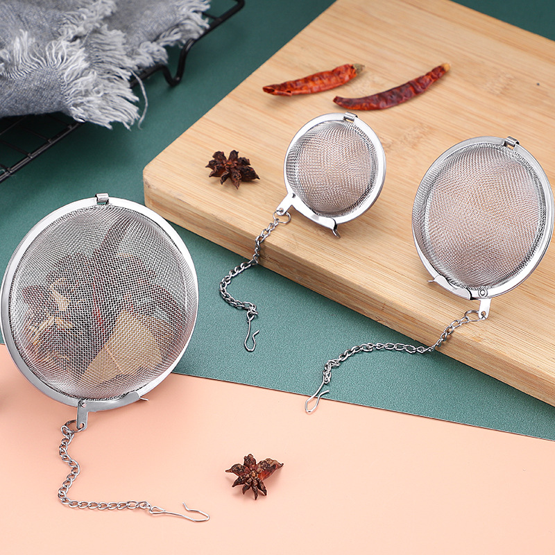 304 stainless steel seasoning ball bag stew seasoning ball bag tea filter tea ball brine ball soup ball
