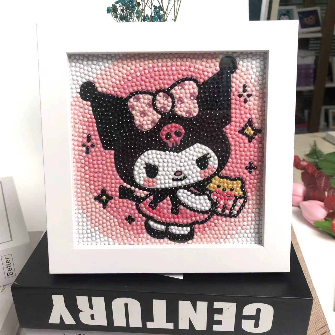 Даймонд-пейнтинг (Sanrio) Kuromi и смешанные мультфильмы, 17×17 см, полный страз DIY набор, детское рукоделие