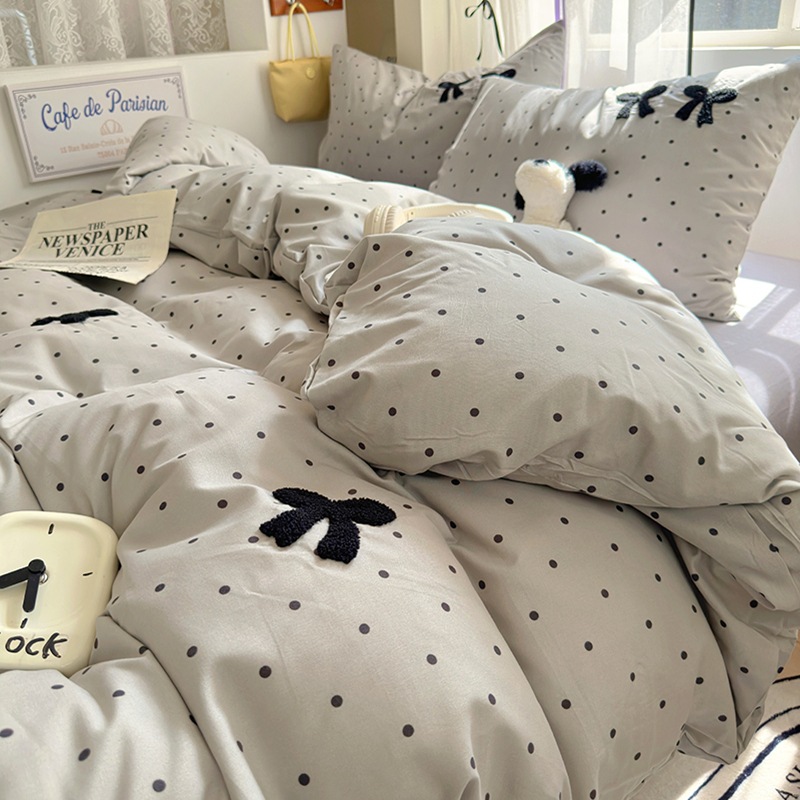 리본 - 도트 그레이