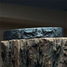 道系青年天下太平手镯传统文化国潮复古手工雕刻开口手环男士配饰