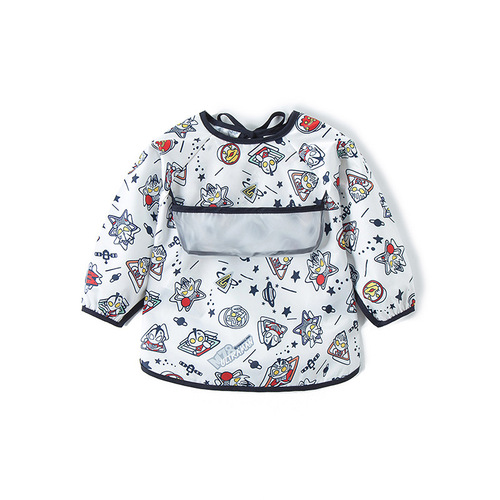 Foreign trade export children's waterproof smock baby long-sleeved eating clothes infant and toddler reverse dressing EVA bib eating pocket