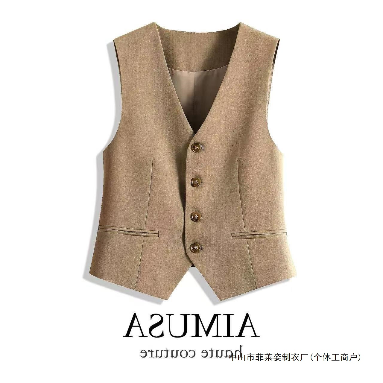 Suit Vest Women's Vest 2025 Spring & Fall New Slim Outer Wear Layered Women's Vest Short Vest Summer