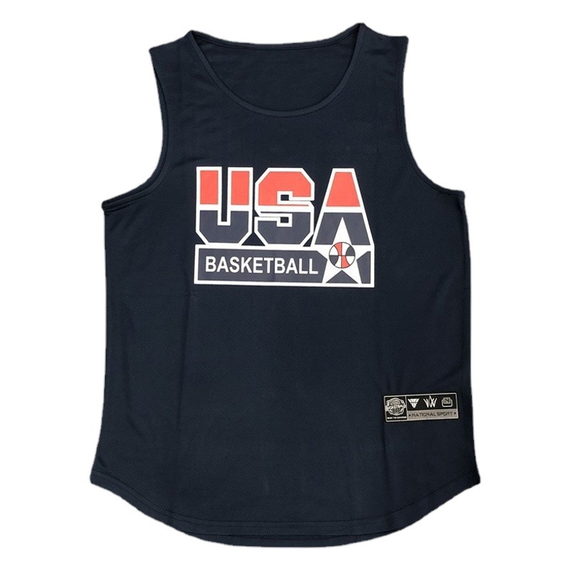 chaleco hombre americano hombros sueltos chaleco de baloncesto sin mangas chaleco de verano rápido chaleco de entrenamiento deportivo suelto