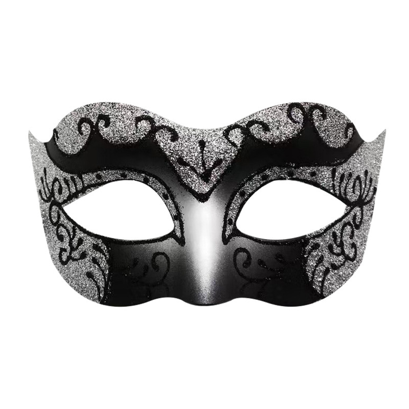 Máscara pintada veneciana de alta gama de venta caliente transfronteriza Máscara de plástico de media cara para hombres y mujeres Máscara de fiesta de Halloween