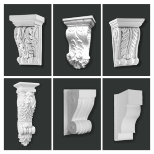 Wholesale Beam Imitation Relief Arch Roman Column Head European Ceiling French E Decoration 18 Gypsum Curved Pu Lines