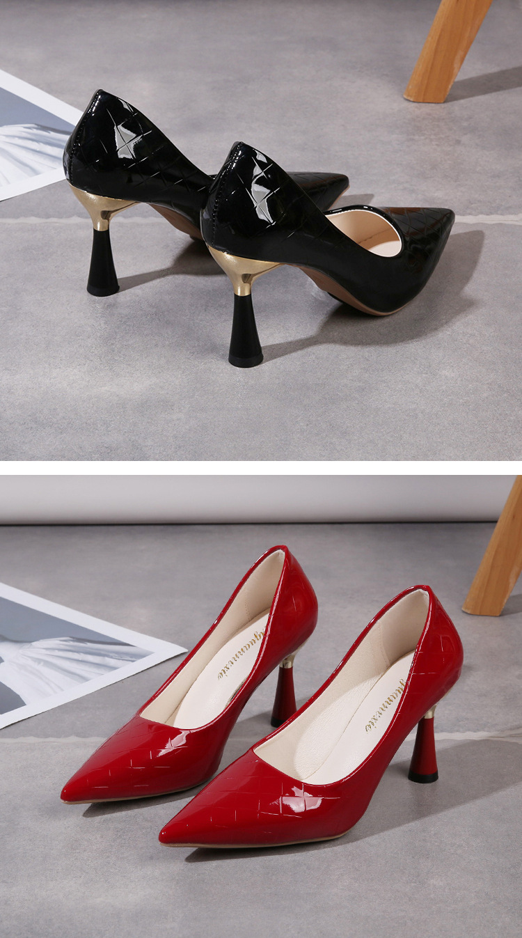 High Heels Damenschuhe Kindermode beliebte neue Frühjahr und Herbst spitze dünne Fersen sexy flacher Mund der einzelnen Schuhe Frauen_voghion.com