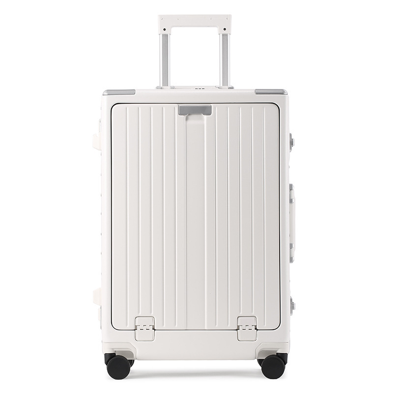 トロリーケース、機内持ち込み用スーツケース、20inchアルミフレーム旅行用スーツケース、パスワードロック付きスーツケース、クロスボーダー前開きスーツケース、印刷、卸売、カスタム|undefined