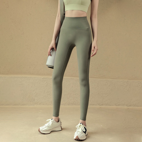 Women's Summer High-Waist Tummy Control Outerwear Running Tight High-Elastic Quick-Dry Professional Training Fitness Pants