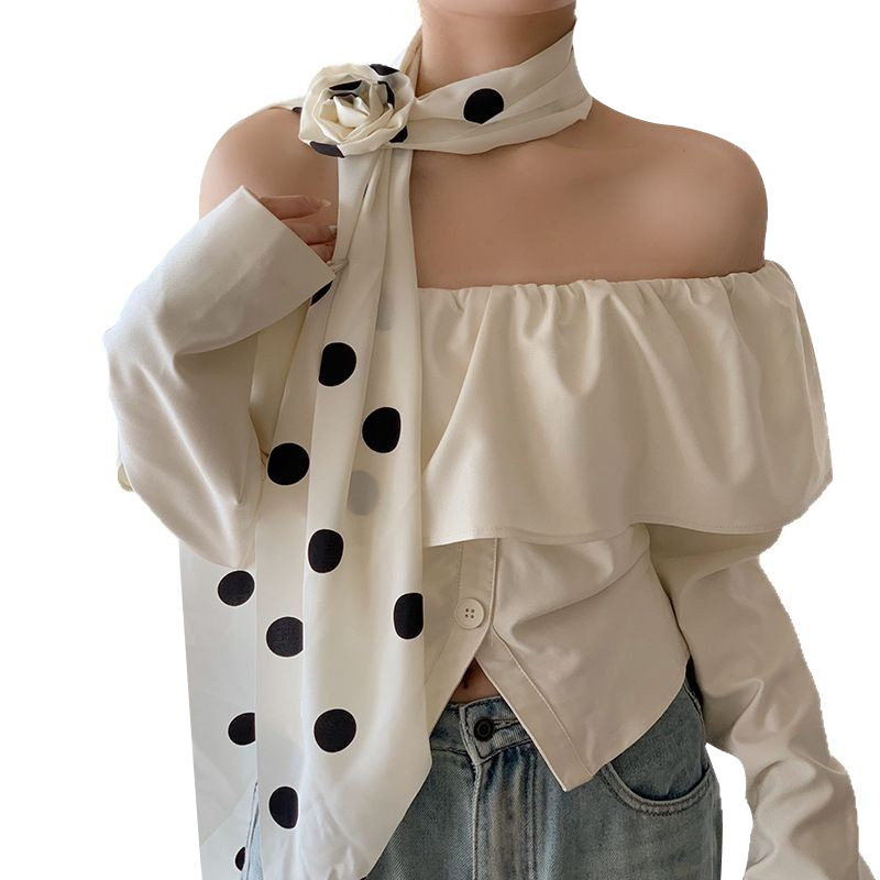 Bufandas de seda de alta calidad primavera nueva delgada ropa coreana accesorios multifuncional bufandas de rosa bufandas cinturón