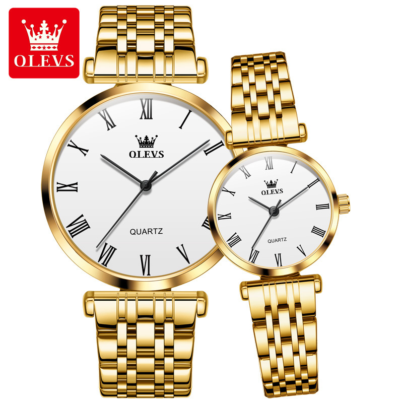 thumbnail image 1 of Reloj de una pieza con envío directo de la marca Oris para mujer, reloj de cuarzo sencillo romano para regalo del Día de San Valentín, reloj para parejas para hombres y mujeres, 1 of 5