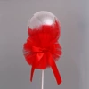 С бантовой сеткой, красные перья, комплект BOBO шаров