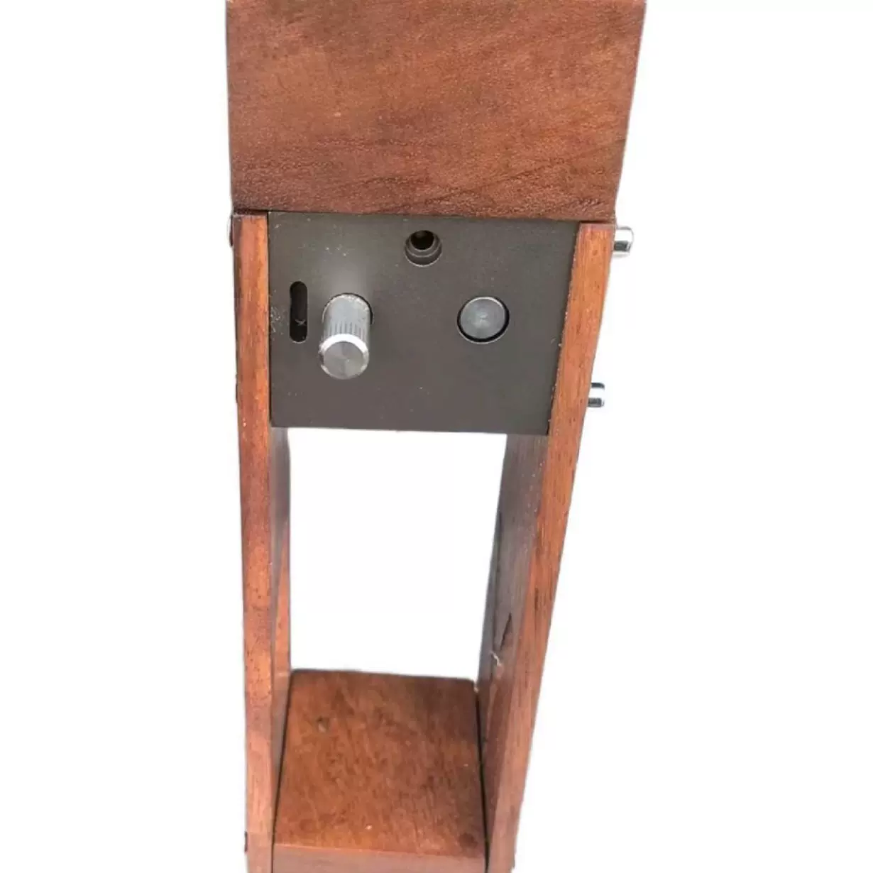 家用手动不锈钢对辊木质麦芽粉碎机 压扁破碎机 木质漏斗小型家用