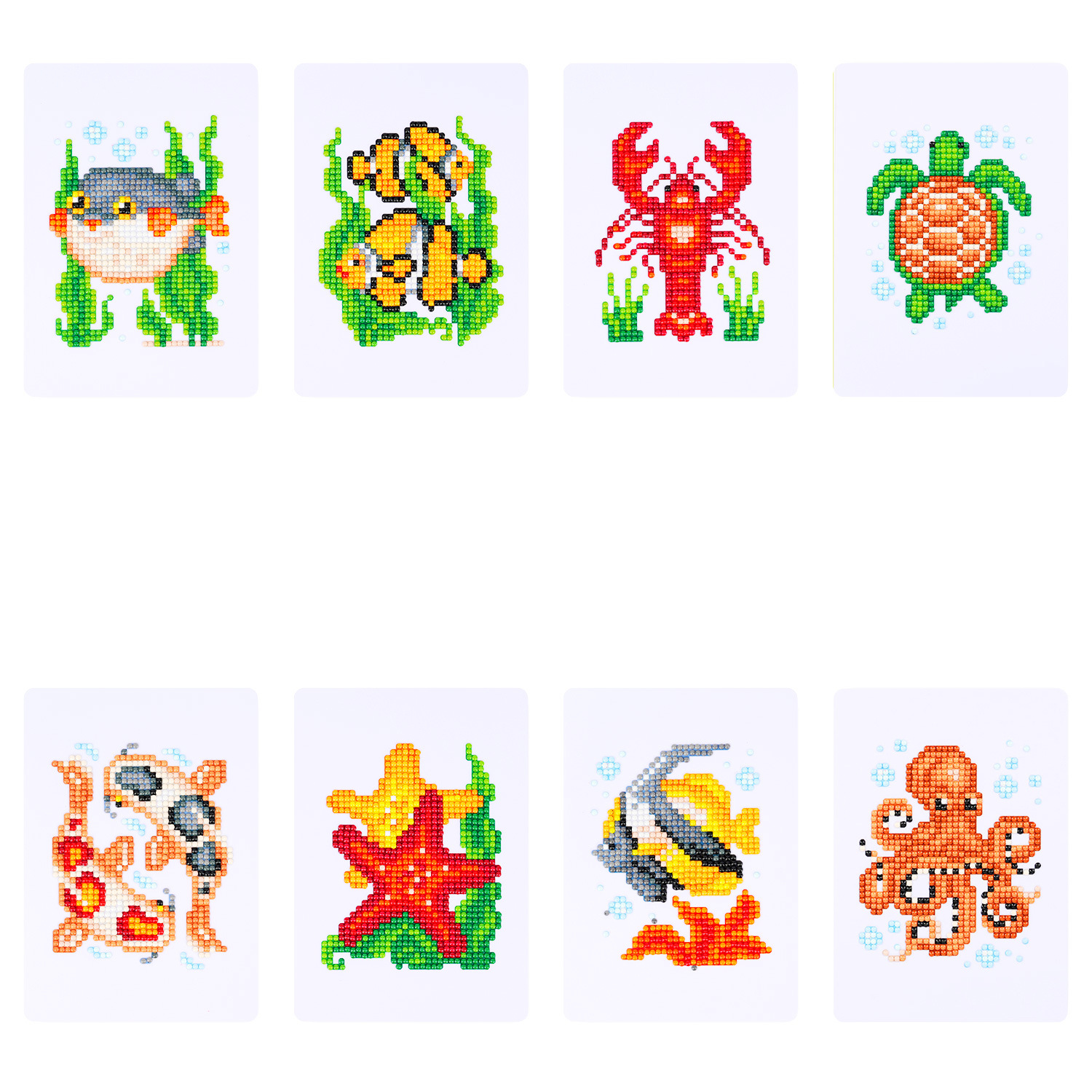 Ventas transfronterizas calientes de 5D Diamante DIY 5 * 7 pulgadas marco de dibujo de dibujos animados de cangrejo marino serie de dibujos animados pintura decorativa