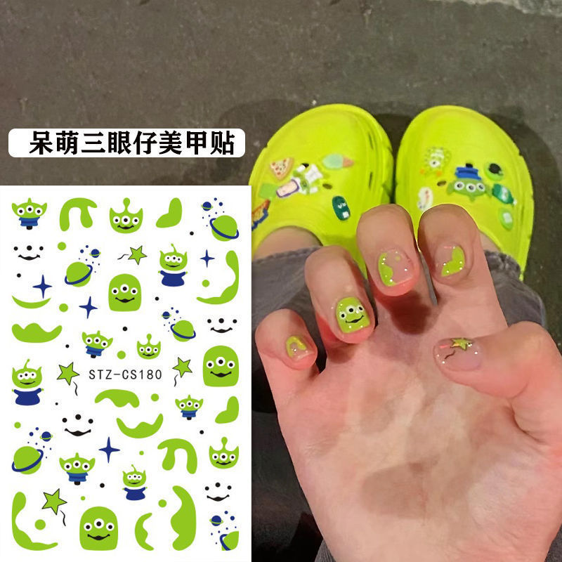 国境を越えた新しいネイルシールinsかわいい萌え子猫アニメ猫の表情猫爪裏爪貼り|undefined