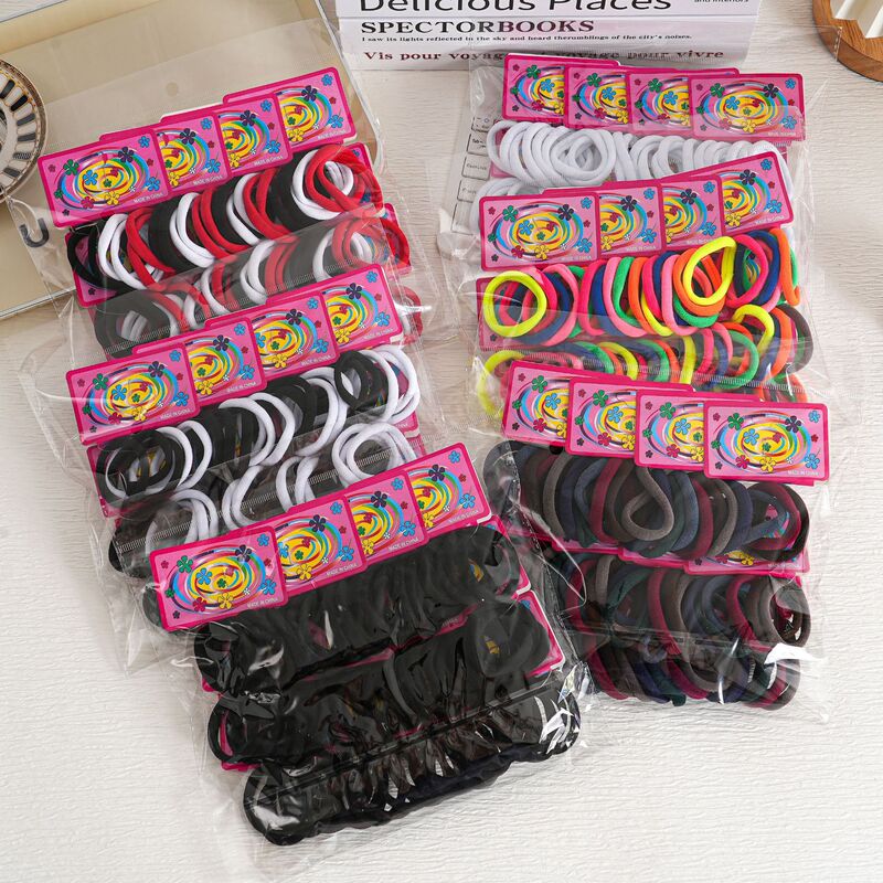 工場卸売ネイルカードバッグタオルリング段ボールシームレスヘアリングカラーミックスアンドマッチヘアタイヘアロープクロスボーダー|undefined