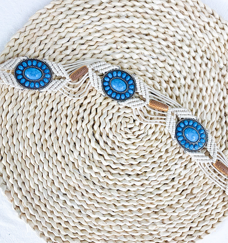 Holiday, Daily Occasion Flannel, Wax rope Material Yan Haoxiang Style Belt Bohemian Handwoven Tassel Vintage Waist Chain Women's Decorative Dress Versatile Waist Accessory
