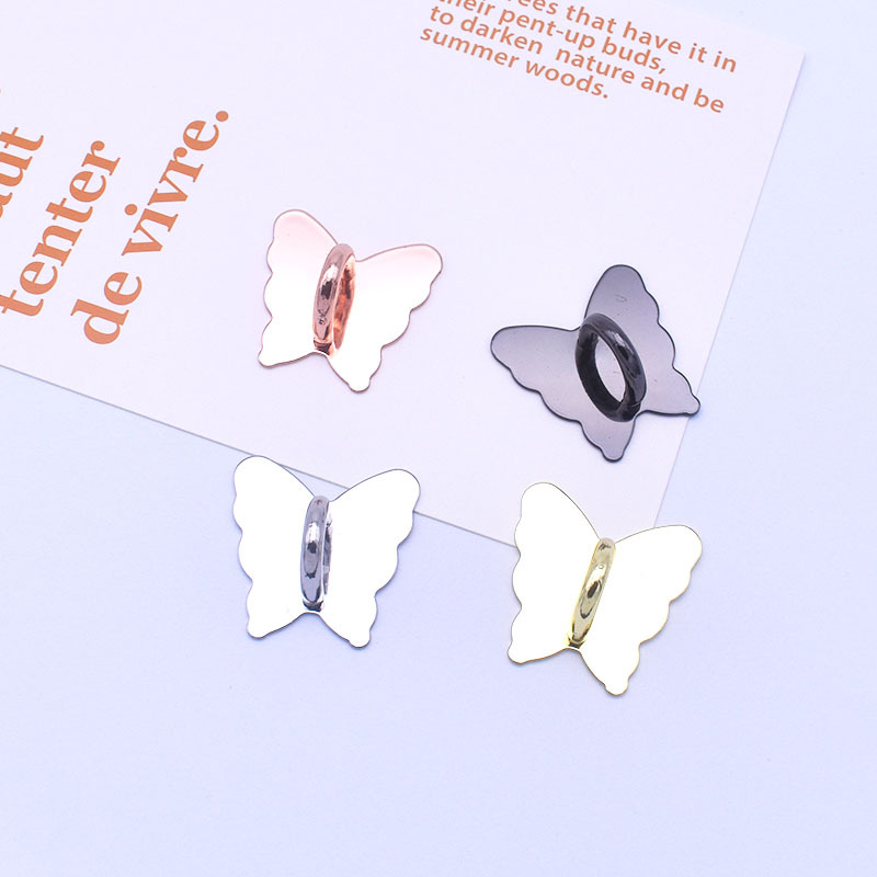 Gancho Adhesivo de Mariposa de Metal, Autoadhesivo, Decorativo, para Celulares y Manualidades DIY