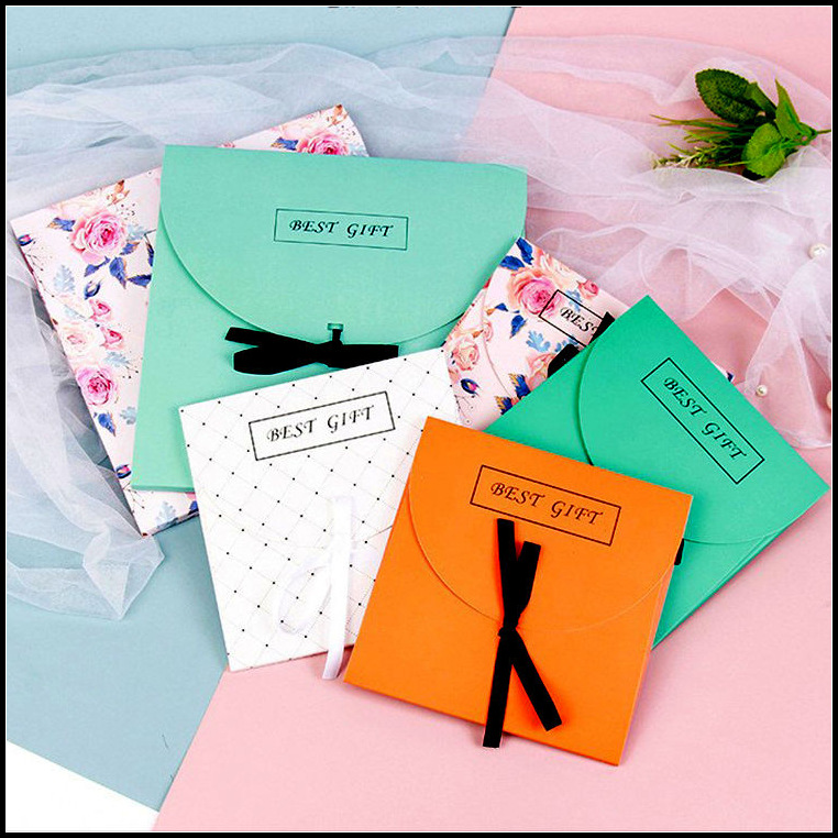 Ready Stock Silk Scarf Box, High-End Stockings and Underwear Packaging, Silk Square Scarf Box, Envelope Gift Box, Turban, Handkerchief Empty Box