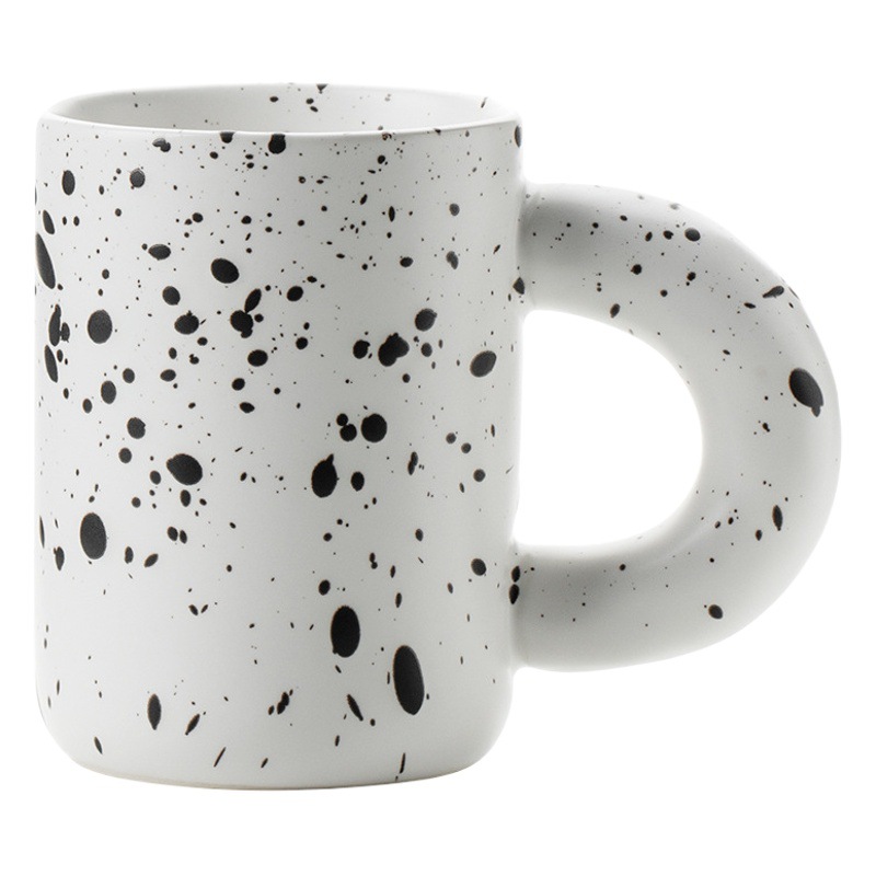 Shanen ins taza de grasa crema salpicaduras de tinta taza de punto de cáñamo taza de café linda pareja taza de agua taza de punto estilo coreano