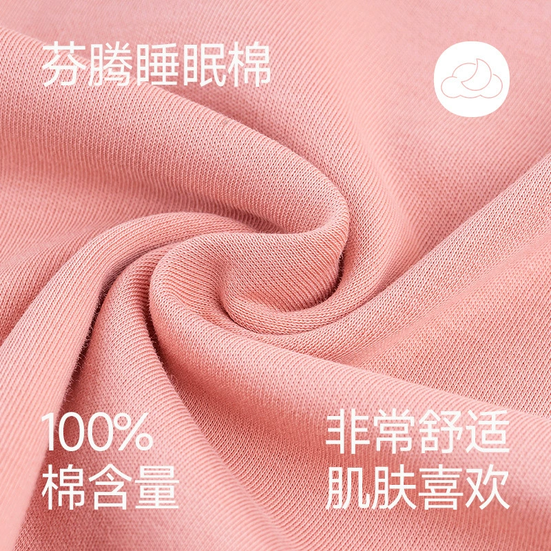 芬腾 Cotton summer pijama, thin breathable set, with short sleeve, oversize, plus size