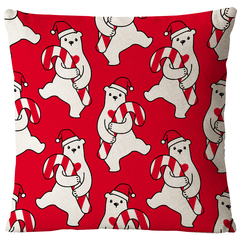 Glam Santa Claus Snowman Linen Pillow Cases display picture 3