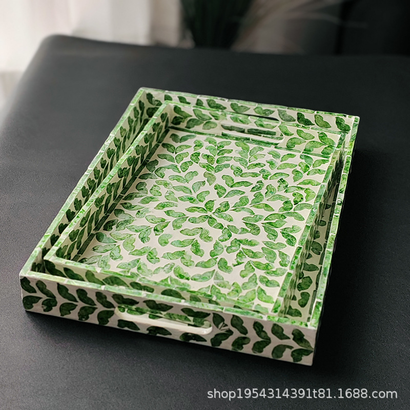 Cross-Border Natural Shell Tray Glare Decorative Fruit Tray Storage Tray Home Desktop Storage Tray High-End Tea Tray Cross-Border Natural Shell Tray Glare Decorative Fruit Tray Storage Tray Home Desktop Storage Tray High-End Tea Tray