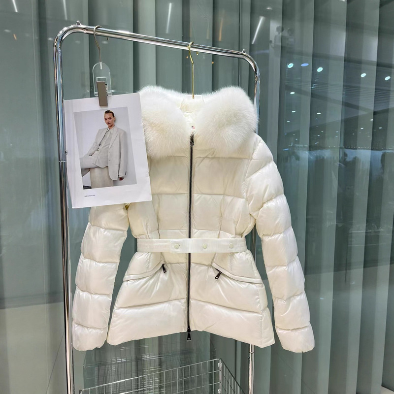 Montblanc Large Fur Collar down Jacket Slim Waist m Brand 2025 New Slim Fashion Versatile Winter Coat
