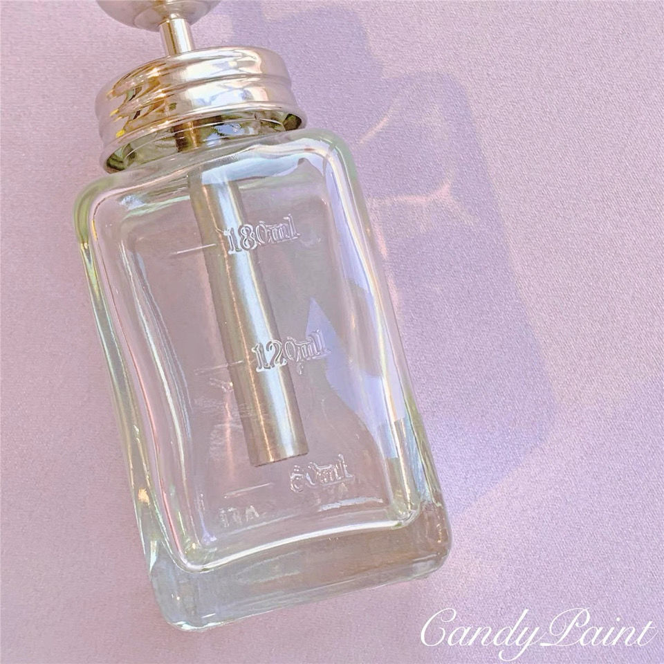 Spot manicura tienda de limpieza de uñas a presión, lavador líquido de limpieza, agua, anti-retorno de líquidos, red fina, botella de vidrio vacía 180ml