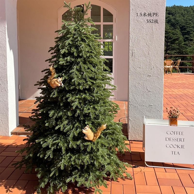 2025 árbol de Navidad doméstico imitación grande inswind decoración de Navidad PE puro cifrado paquete de árbol de Navidad diy