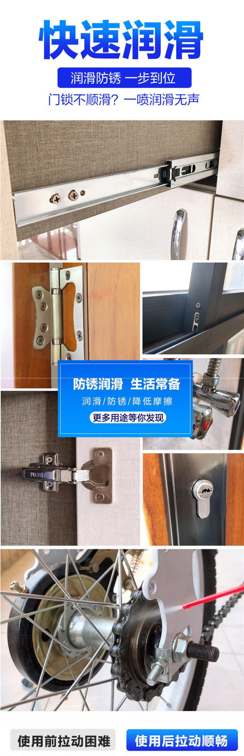 Car Window Lubricant, Sunroof Track, Door Lubrication, Anti-Jamming and Noise Removal Special Cleaning Glass Maintenance Agent