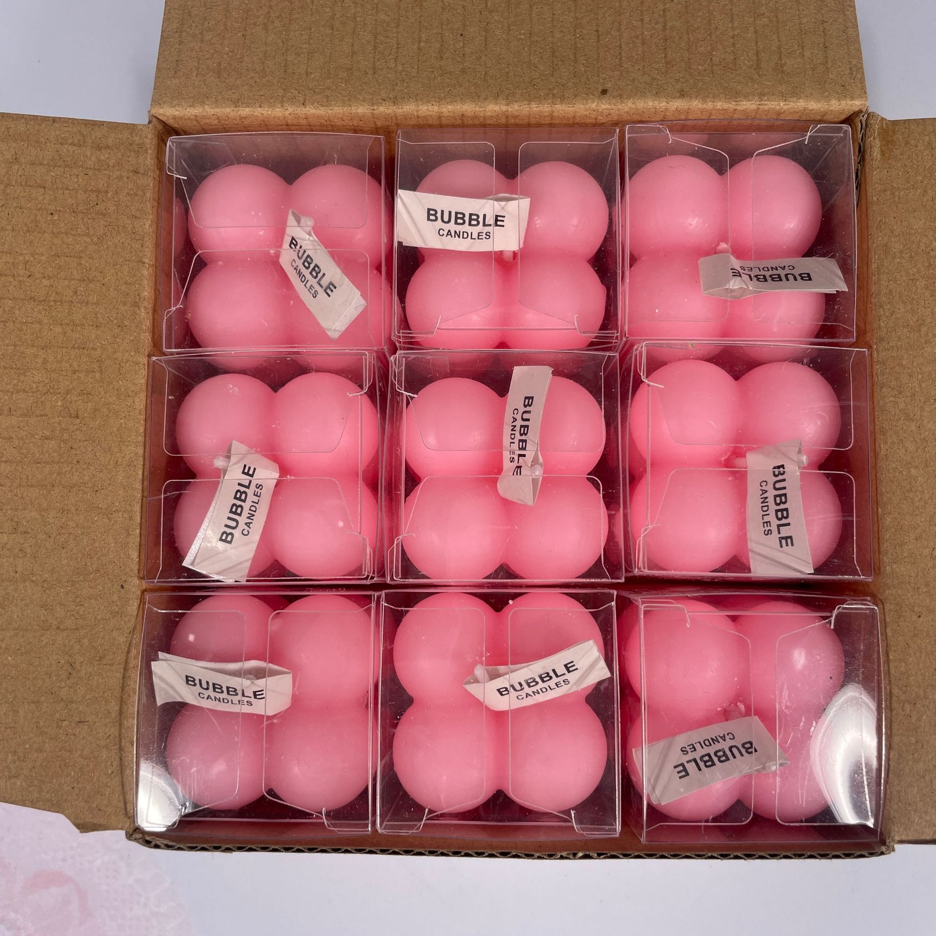 Cubo Rubik al por mayor creatividad casera hecha a mano adorable modelado burbuja fragancia pequeña vela regalo transfronterizo