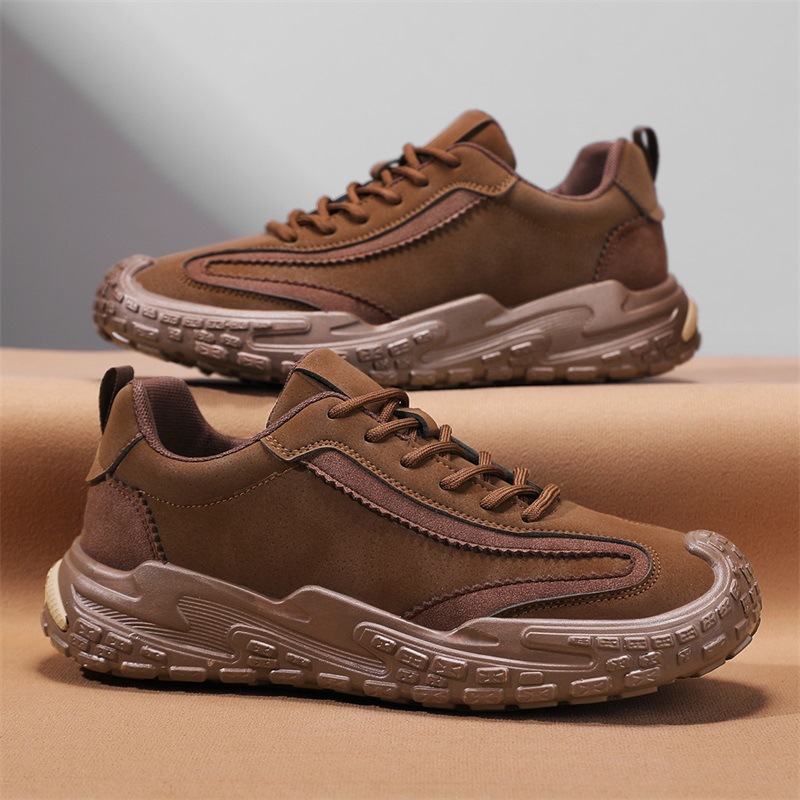 Zapatos de hombre zapatos de primavera 2025 nuevos zapatos de moda zapatos explosivos zapatos de cuero zapatos deportivos retro zapatos casuales para correr