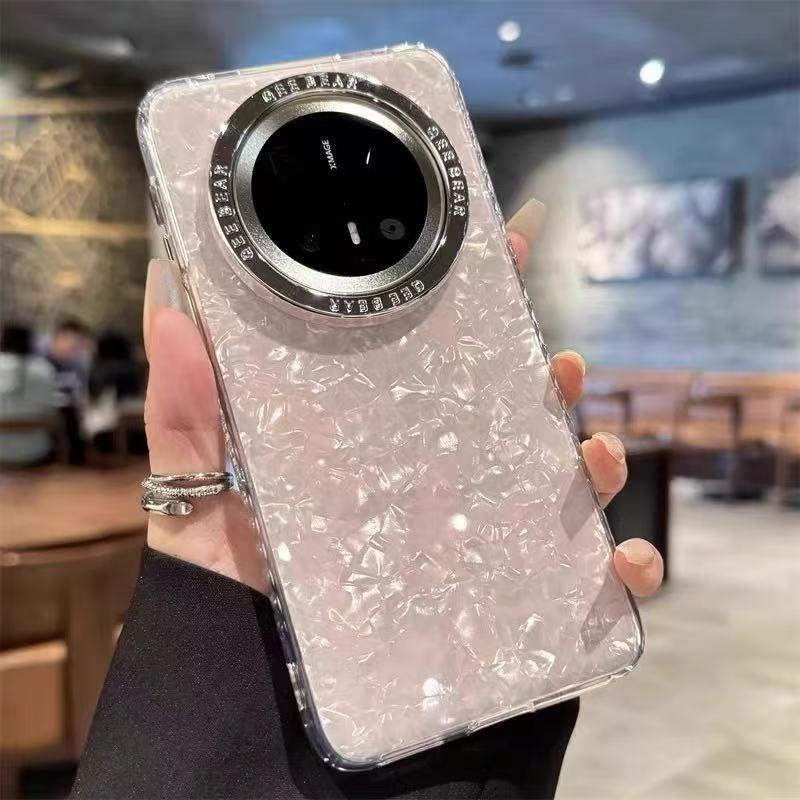 Patrón de concha de color sólido simple para Huawei Mate70Pro funda para teléfono móvil P70/60 pareja M60Pro funda protectora