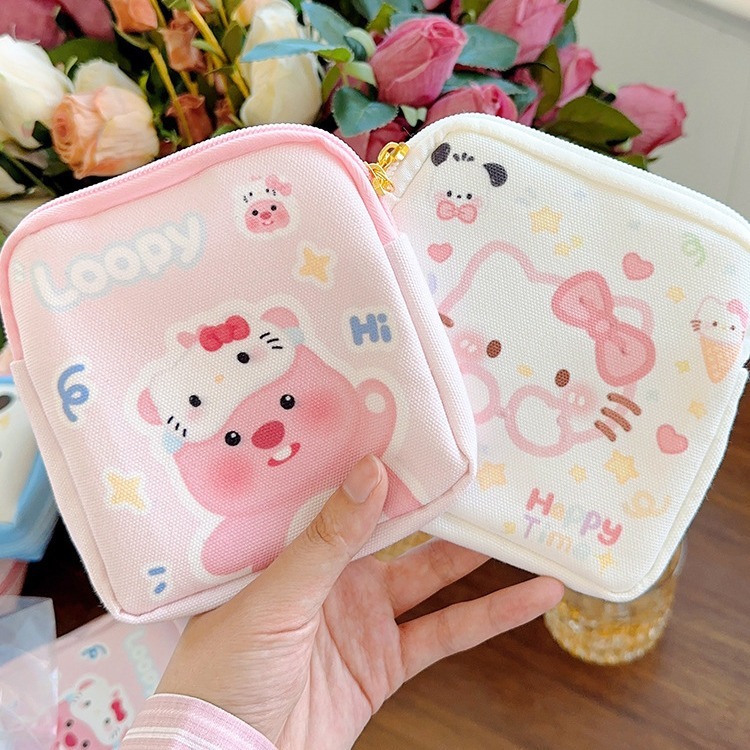 叔母のタオル収納バッグかわいい月事バッグ携帯学生用生理用ナプキンを入れたバッグ収納袋女子バッグ|undefined