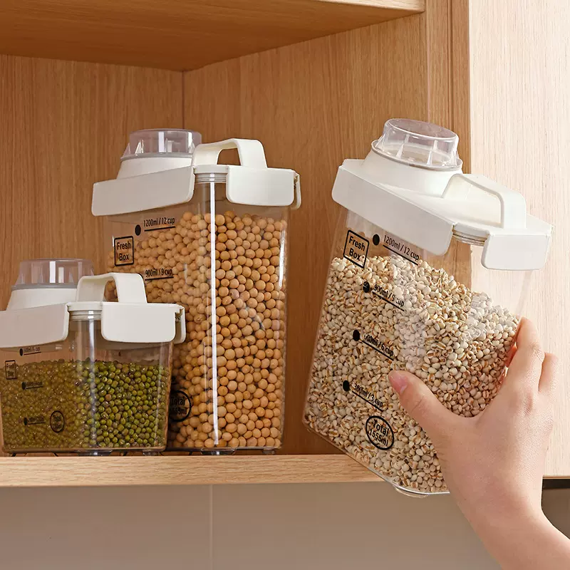 家用防虫防潮密封面粉储存罐大米五谷杂粮收纳盒食品级塑料密封罐