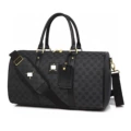 Jacquard Travel Bag - Black-Gold [High Version with Bottom Studs]