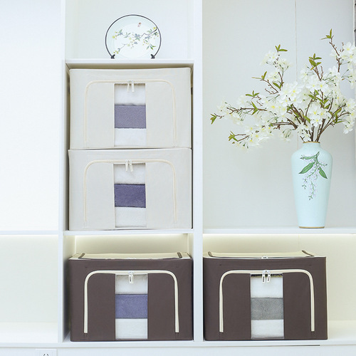 Manufacturer wholesale thickened Oxford cloth box organizer's special 66-liter waterproof and moisture-proof folding storage box