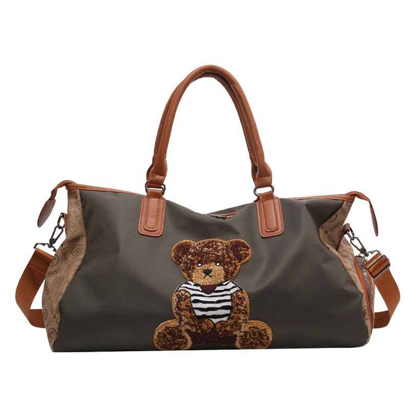 Oso de gran capacidad de viaje ligero gato color de contraste bolsa de equipaje de embarque bolsa de almacenamiento de espera bolsa de viaje de negocios de corta distancia bolsa de viaje