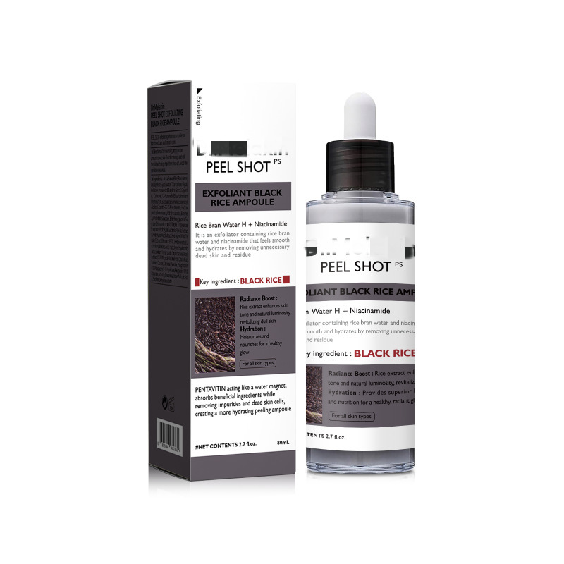 跨境爆款Peel Shot Glow Black Rice Peeling Ampoule黑米去角质|undefined
