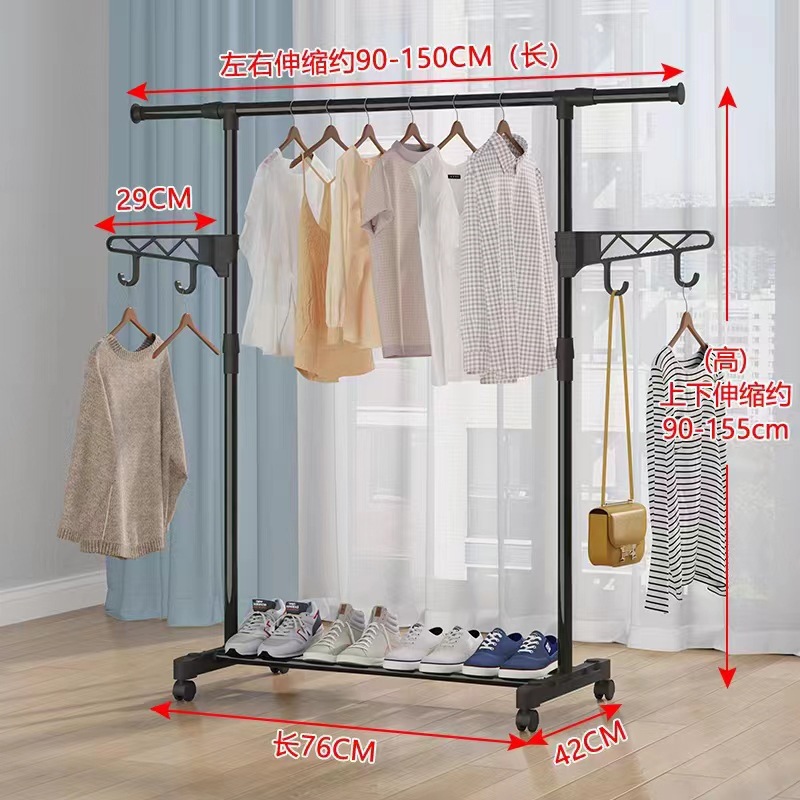 단일 막대 개폐식 2 측면 매달려 유니버설 휠