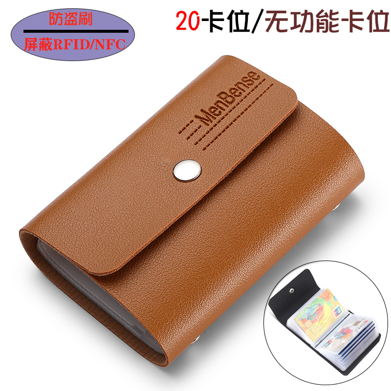 Tarjetero para hombres de negocios, anti-desmagnetización, ranuras para múltiples tarjetas, tarjetero multifunción para tarjetas de visita, tarjetero de almacenamiento, billetera, tarjeta de acceso