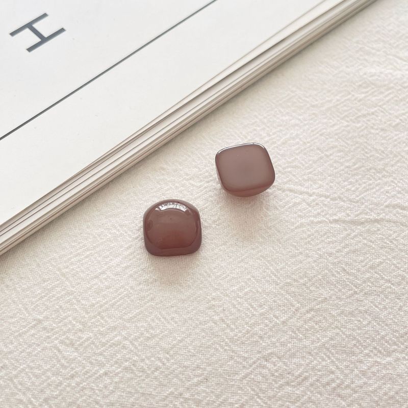 彩色珠光馒头半丸四方果冻百搭树脂贴片DIY发卡耳环耳钉材料配件|undefined