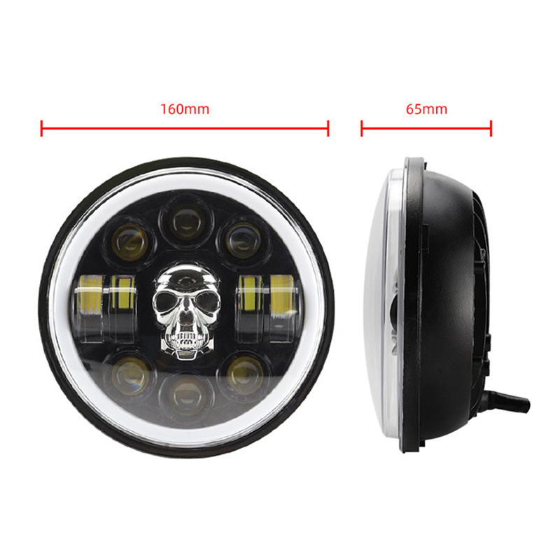 Harley Motorcycle LED Headlight Wrangler 6.3 pulgadas Headlight SUV Lens Lights