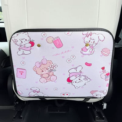 Kitten Cartoon Cute Car Seat Chair back anti-kick pad - kitten-anti-kick-pad-1-piece