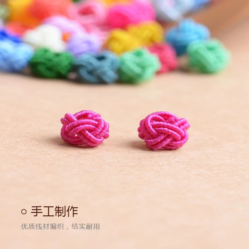 双层菠萝扣批发 锦纶菠结配饰 香包扣玉线 diy手链材料中国结配饰